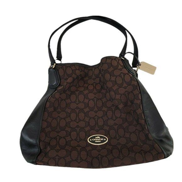 COACH Edie Shoulder Bag In Signature Jacquard - Picture 1 of 14